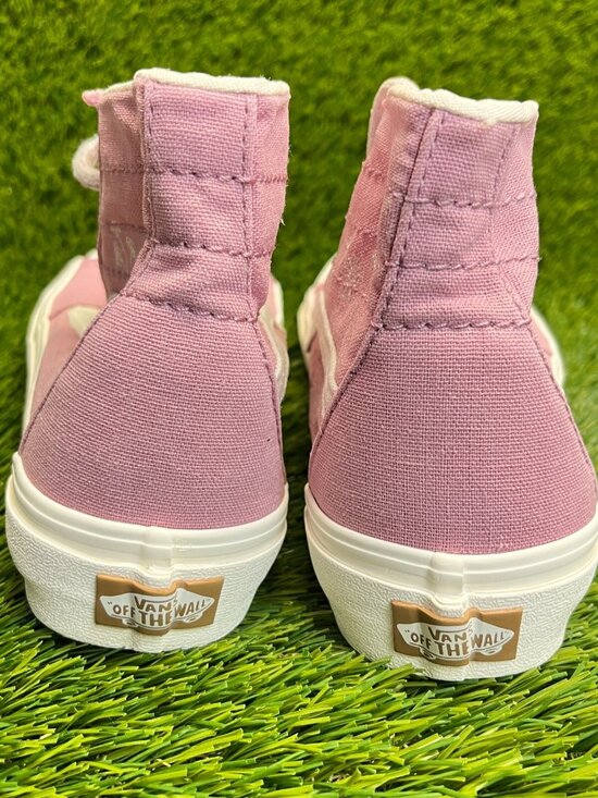 Vans Sk8-Hi Tapered Womens Size 7.5 Pink White Walking Skate Shoes Sneakers - Picture 6 of 10